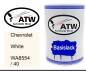 Preview: Chevrolet, White, WA8554 / 40: 500ml Lackdose, von ATW Autoteile West.